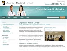 Tablet Screenshot of meridian-medical.com